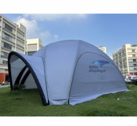 Tente de fête gonflable géante carrée noire en tissu Oxford TPU portable pour automobile de 10 m, tente de sport, glamping
