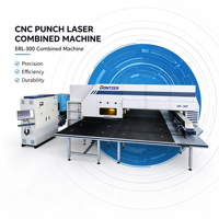 Machine de découpe laser à tourelle CNC ERL-300, machine combinée de poinçonnage et de découpe à haute efficacité
