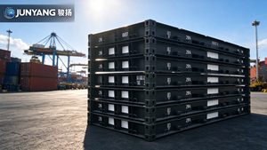 Plateforme de conteneur de 20 pieds certifiée CSC, pliable, base de support en acier résistant aux intempéries, capacité de 30 conteneurs - Product Image 1