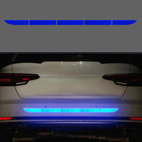 Autocollant de voiture réfléchissant long - Bande décorative anti-collision et anti-collision arrière pour coffre