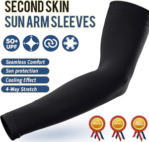 Manches en soie glacée anti-UV d'été avec passe-pouce pour la conduite, le golf, le cyclisme, hommes et femmes, couvre-<span class=keywords><strong>tatouages</strong></span> - Product Image 3