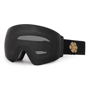 Black Frame Tr90 Sport Eyewear Anti-fog Anti-uv Snow Snowboarding For Adult