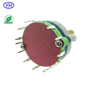 Muestras Gratis, Interruptor Rotatorio Personalizado ODM con Eje Metálico, Montaje Vertical en PCB, 32 mm, 2 Polos, 2~12 Posiciones, Pines de Montaje en PCB de 12 Posiciones - Product Image 5