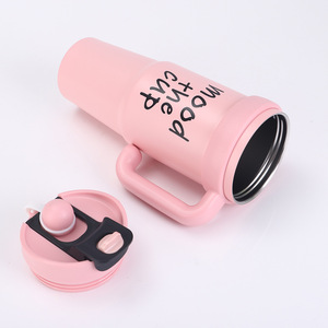 Gobelet isotherme sous vide en acier inoxydable 316 Big <span class=keywords><strong>Mac</strong></span>, grande capacité, design attrayant, portable, avec poignée motif dessin animé mignon - Product Image 3