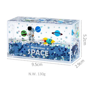 <span class=keywords><strong>Porte</strong></span>-clés <span class=keywords><strong>Astronaute</strong></span> Spatial Mystérieux au Design Nouveau 2021, <span class=keywords><strong>Porte</strong></span>-clés Populaire en Acrylique de Forme Carrée avec Sable Mouvant, Huile Liquide, Espace - Product Image 6