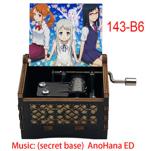 Caja de música con manivela de madera con Base secreta Anime la flor que vimos ese día película lindo recuerdo especial amigos regalos de navidad - Product Image 2