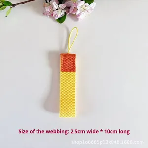 Korean Style 2.5CM Candy Color Contrast <b>Polyester</b> Webbing Short Phone Case <b>Lanyard</b> Luggage Anti-Lost Tag Keychain - Product Image 4