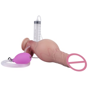 SXXY Deep Veins Lifilike Expand Inflatable Anal Plug With Squirting Function Silicone Inflatable & Ejaculating <b>Dildos</b> for Adult - Product Image 4