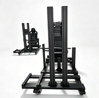 Structure de simulation de vol robuste en aluminium DIY pour simulateur de vol, cockpit multi-axes pour les passionnés de jeux