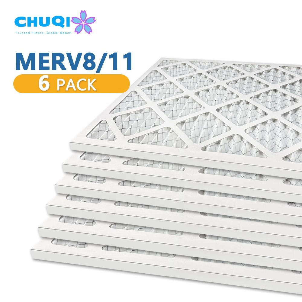 Высокоэффективный воздушный фильтр 16x25x1 HVAC-плиссированная картонная панель для переменного тока и печи