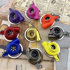 Porte-clés créatif en métal miniature, pièces de voiture : Turbo, Amortisseur, Levier de vitesse, Pendentif - Product Image 1