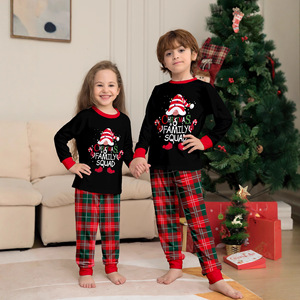 Conjunto de <span class=keywords><strong>Pijamas</strong></span> para Niños, Estilo Europeo y Americano, de Tela Ignífuga, Suave, Navidad 2026, Otoño, Nueva Llegada, para Niños y Niñas - Product Image 1