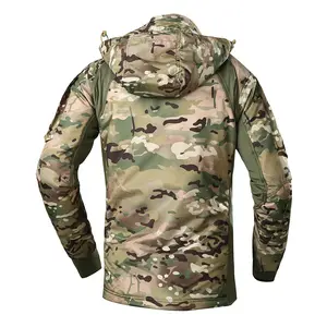 Veste de camouflage tactique d'escalade en plein air imperméable et polaire