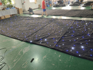 Hete Aanbieding <span class=keywords><strong>LED</strong></span> Sterrenhemel Gordijn <span class=keywords><strong>LED</strong></span> Matrix Licht met DMX Besturing RGB Kleuren voor Feest Evenement Achtergronddecoratie - Product Image 4