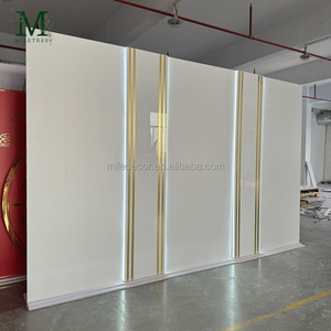 Soportes Decorativos para Eventos, Telón de Fondo Acrílico Blanco Moderno y Alto, Telón de Fondo Dorado para Escenarios, Accesorios para Bodas Baratos de China - Product Image 3