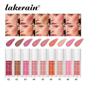 Lakerain, 5 цветов, жидкие помады, тени для век, тени для макияжа 3-в-1, стойкие, легко носить персиковый крем, румяна, корейский макияж