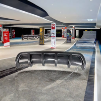 Kit de Décoration Extérieure Universel DLF pour Voiture : Spoiler de Pare-chocs Arrière, Aileron de Requin, Diffuseur Arrière en Plastique Brillant pour Rénovation/Amélioration 1