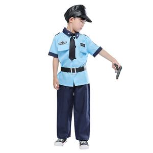 Halloween Children Police Officer gioco di ruolo Costume carriera Day Dress Up Set uniforme poliziotto Unisex con accessori giocattolo - Product Image 5