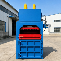 Presse à balles verticale hydraulique à double cylindre robuste pour le recyclage de vêtements usagés, textiles, chiffons et déchets de coton