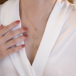 Nuevo Collar con Colgante de Jade Natural de Hotan 2025, Diseño Pequeño, Cadena de Rueda de Transferencia, Nuevo Lanzamiento - Product Image 3