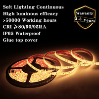 Bandes LED flexibles étanches IP65 2700K, 3000K, 4000K, 6500K, ruban lumineux 2835, 24V 12V, 120 LED, taille et couleur personnalisables pour signalétique