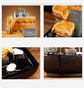 Decoración dinero viene fuente <span class=keywords><strong>de</strong></span> agua decoración <span class=keywords><strong>de</strong></span> jardín al aire libre Feng Shui cascada jardín adornos Casacade Asia Oriental resina - Product Image 4