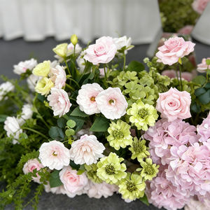 Guirnalda Floral Artificial de Seda Rosa, Blanca y Verde para Mesa, Decoración para Bodas, Regreso a Clases y Eventos Románticos - Product Image 3