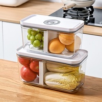 Pompe à vide pour boîtes PET, anti-odeur, sans BPA, grande capacité pour le stockage au réfrigérateur, bocaux hermétiques avec couvercles pour une fraîcheur optimale