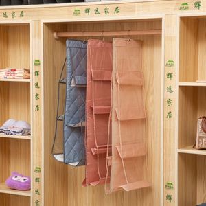 Oxford PVC Double-Sided Fluoroscopic Folding Hanging <b>Bag</b> Classic Design for Clothing Toys General Storage - Product Image 1