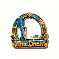 Aimant de réfrigérateur souvenir de voyage, architecture créative, tour inclinée Capital Gate, Abu Dhabi, Émirats arabes unis