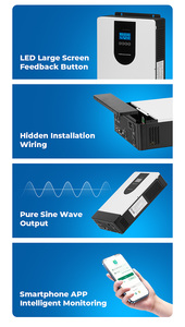 Kungf อินเวอร์เตอร์พลังงานแสงอาทิตย์ไฮบริด3.6KW 220V 24V MPPT IP21เฟสเดียวการตรวจสอบ WiFi กริดรองรับพลังงานแสงอาทิตย์สำหรับใช้ในบ้าน - Product Image 5