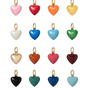 Collier pendentif cœur en acier inoxydable tendance pour femme, bracelet et collier à breloque cœur gonflé, vente chaude - Product Image 6