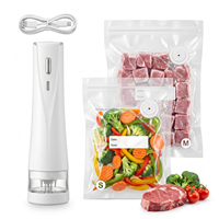 Machine de mise sous vide portable sans fil 65KPa à prix d'usine, dispositif de conservation alimentaire avec sacs réutilisables pour camping-car et voyage