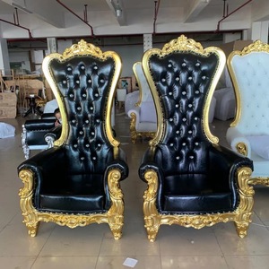 Trône en résine de style européen de haute qualité pour événements festifs, mariages, chaises de marié et d'hôtel - Product Image 3