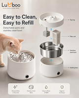 Fontaine à eau chauffante pour animaux de compagnie en acier inoxydable