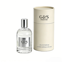 Flacon de parfum de 100 ml avec boîte, impression de logo personnalisée, flacon de parfum en verre givré avec boîte cadeau de luxe, parfait pour l'emballage