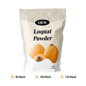 Poudre de Loquat 80 Mesh 100 Mesh 200 Mesh Fabricant OEM B2B Certifié USDA Biologique Non-OGM Vérifié ISO HACCP - Product Image 1