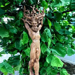 Statue de la déesse de la forêt en résine, artisanat de la décoration du jardin ou de la maison, sculpture de l'arbre vert, vente en gros, art domestique