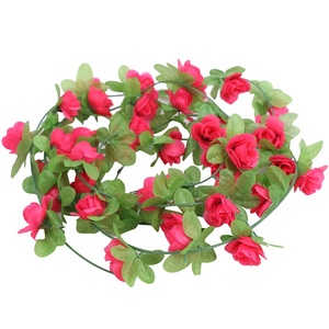 Hiasan Dinding Rotan Mawar Simulasi 42 Bunga Sakura Rotan Dekoratif Bunga Palsu Plafon Rotan Bunga Sutra Paskah - Product Image 5