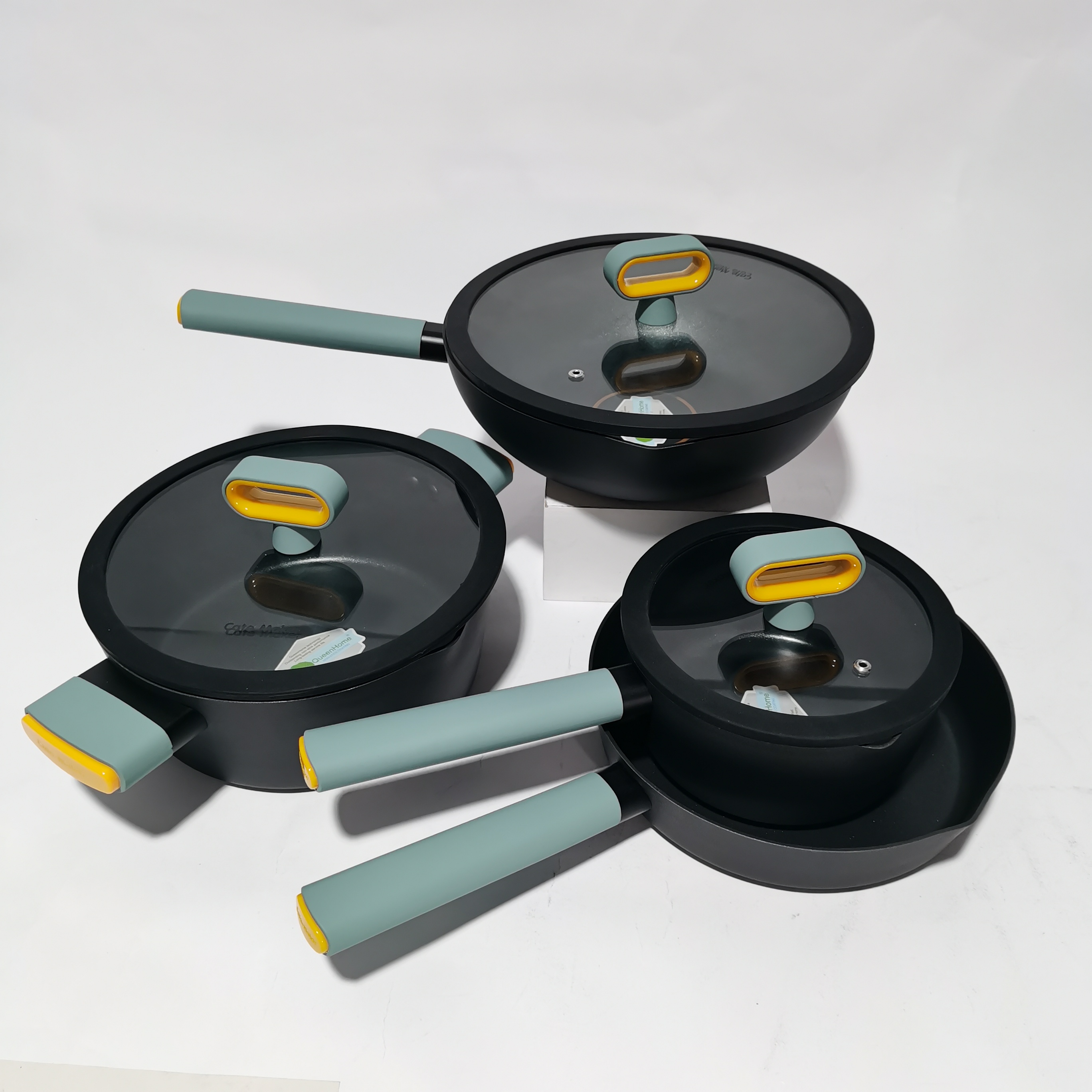 Non Stick Cookware Set Aluminium Pot and Pan High Quality Factory Direct Sell Rust-proof with Insulated Handle for Kitchen · image 3