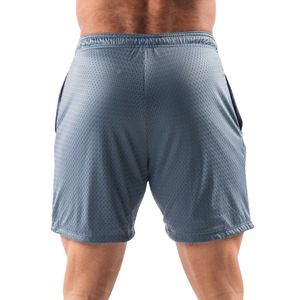 <b>Men's</b> Steel Blue Mesh Training <b>Shorts</b> Lightweight Breathable Workout <b>Running</b> <b>Shorts</b> with Elastic Waist Athletic Sportswear - Product Image 2