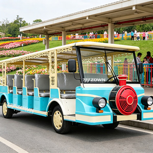 รถบัสไฟฟ้าแบบเปิดหลังคา 15 ที่นั่ง ดีไซน์ประตูกว้าง สำหรับการท่องเที่ยวชมเมืองชายทะเล - Product Image 1
