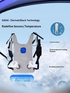 Gilet in poliestere sottile con doppia ventola di raffreddamento a semiconduttore per sport all'aperto, campeggio, alpinismo, cantiere - Product Image 5