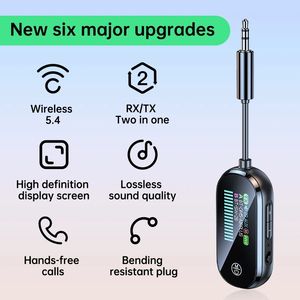 <span class=keywords><strong>Adaptateur</strong></span> audio <span class=keywords><strong>Bluetooth</strong></span> pour voiture, sans fil, prise jack 3,5 mm, micro mains libres, émetteur <span class=keywords><strong>Bluetooth</strong></span> pour accessoires de voiture, haut-parleur - Product Image 3