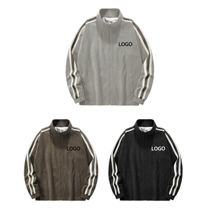Venta caliente <span class=keywords><strong>chaqueta</strong></span> lisa de manga larga para hombres <span class=keywords><strong>Chaqueta</strong></span> de algodón de cuero al aire libre de invierno logotipo personalizado chaquetas de hombre de talla grande - Product Image 3