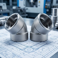 Coude forgé à souder par emboîtement à 45 degrés en acier inoxydable 316L ASME B16.11 pour équipement de pipeline industriel