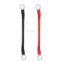 Kabel konektor kawat tembaga untai AWG, 12/10/8/6/4/2/0 untuk Inverter baterai 15cm karet untuk mesin mobil listrik elektronik