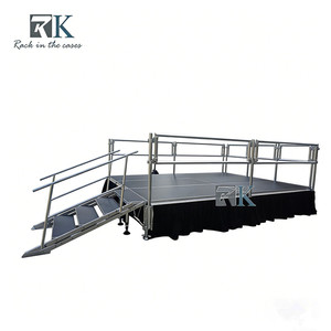 RK Black Non-slip <b>Platform</b> <b>Stage</b> with Skirts Assembly <b>Stage</b> <b>Platform</b> - Product Image 1