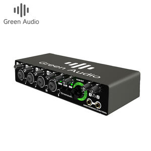 Interface audio USB GAX-MD44 Green Audio avec <span class=keywords><strong>carte</strong></span> <span class=keywords><strong>son</strong></span> 24 bits/192 kHz et moniteur <span class=keywords><strong>XLR</strong></span> pour instruments, guitare et création de contenu vidéo - Product Image 1