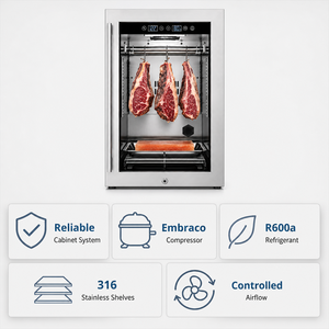 Armoire de maturation à sec commerciale 52L pour viande 1-22 ° Contrôle de l'humidité pour restaurant de steaks, boucherie, hôtel - Product Image 6